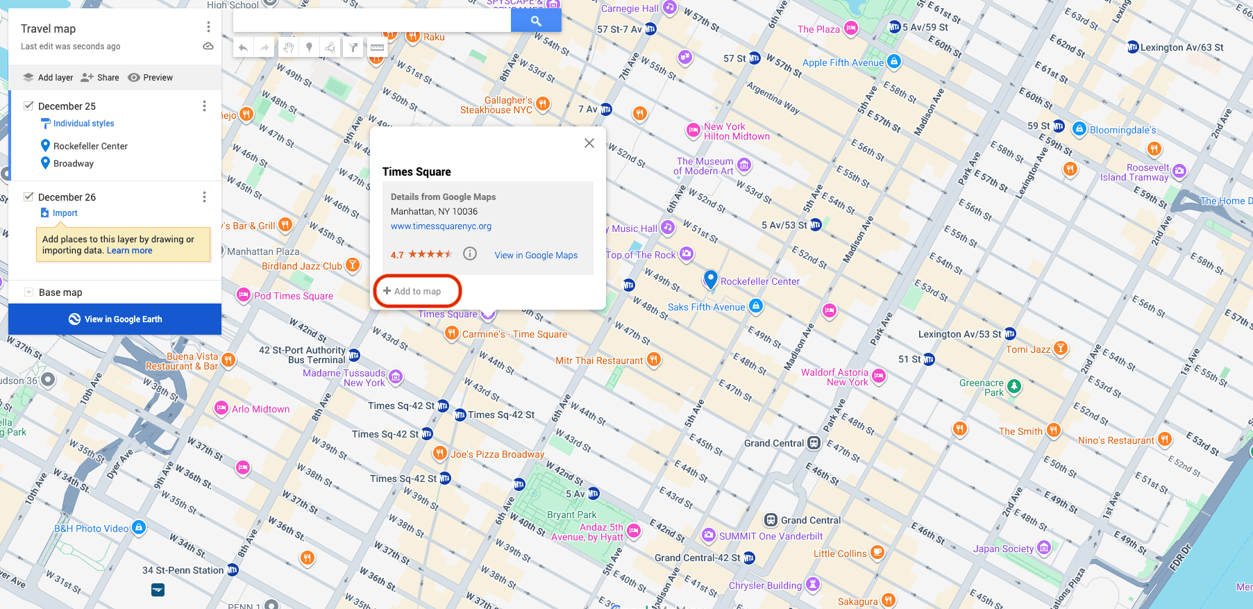 Add your places and organize them into layers