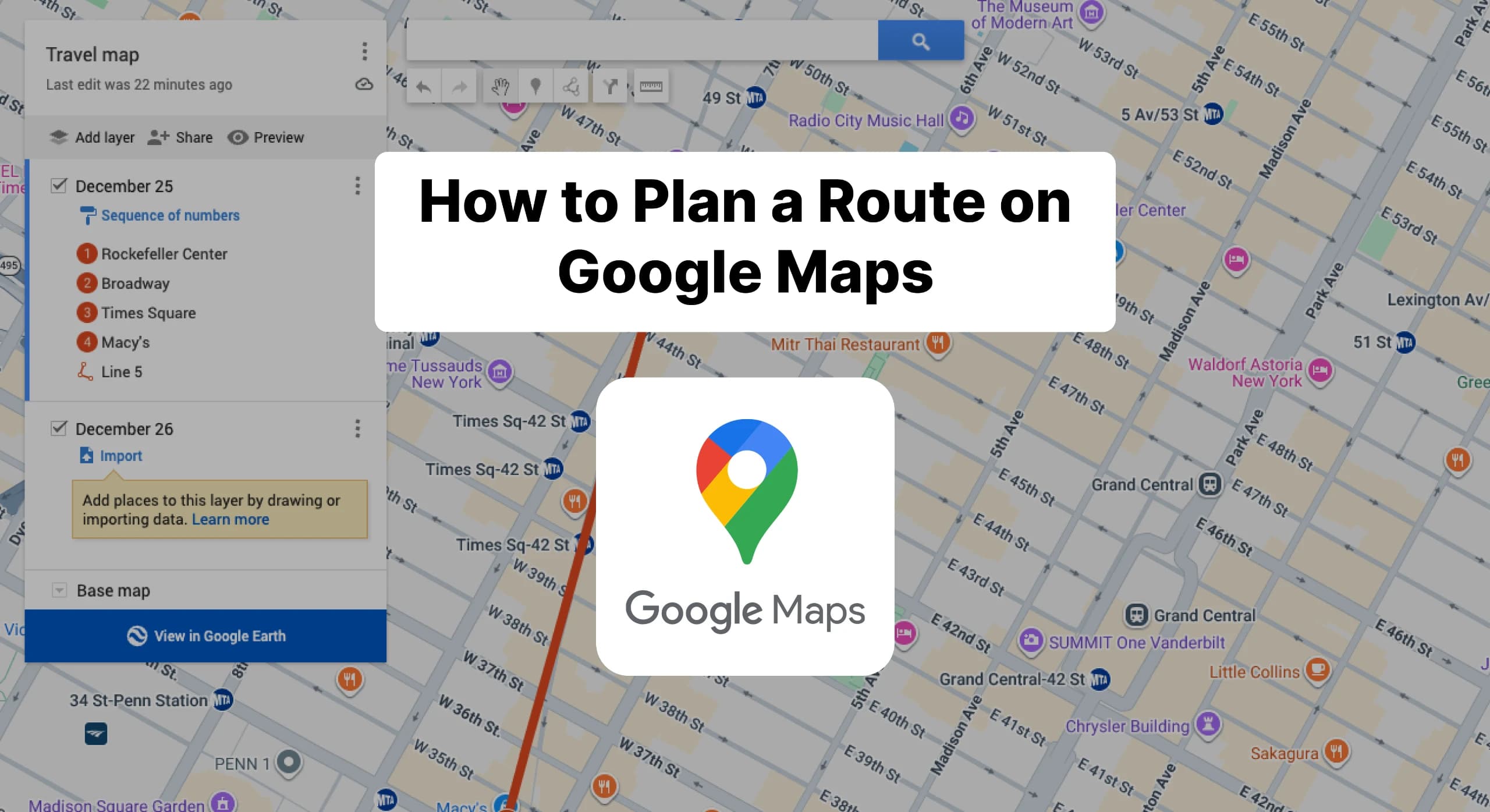 How to Plan a Trip on Google Maps: Multi-Stop Routes & Day-by-Day Itinerary